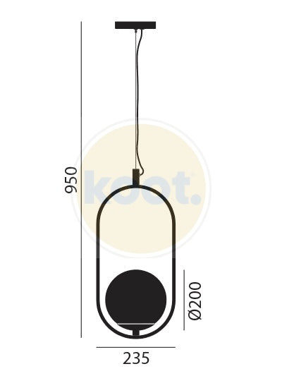 Artinox - Kaban Hanglamp geborsteld mat - KOOT