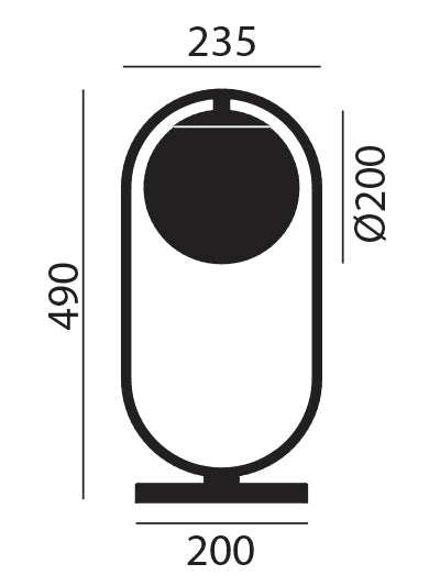 Artinox - Kaban Tafellamp geborsteld mat - KOOT