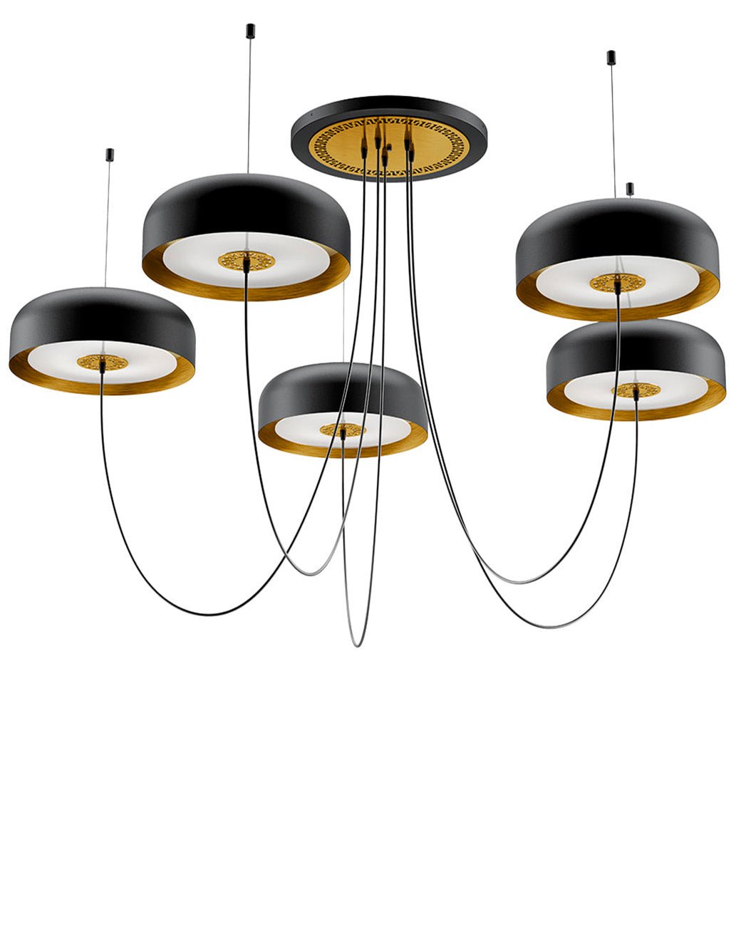 Artinox - Medusa Hanglamp / Plafondlamp zwart goud - KOOT