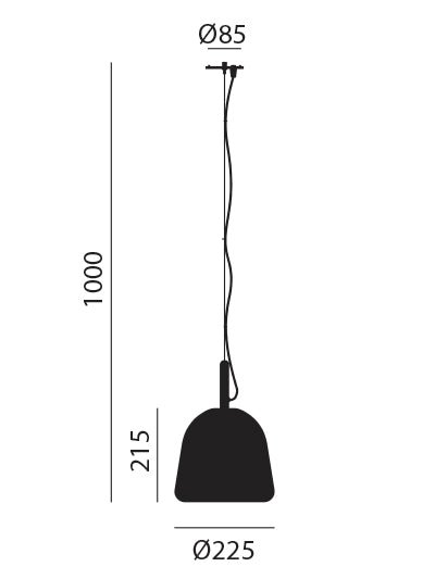 Artinox - Polo Hanglamp zwart - KOOT