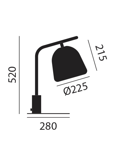 Artinox - Polo Tafellamp zwart - KOOT