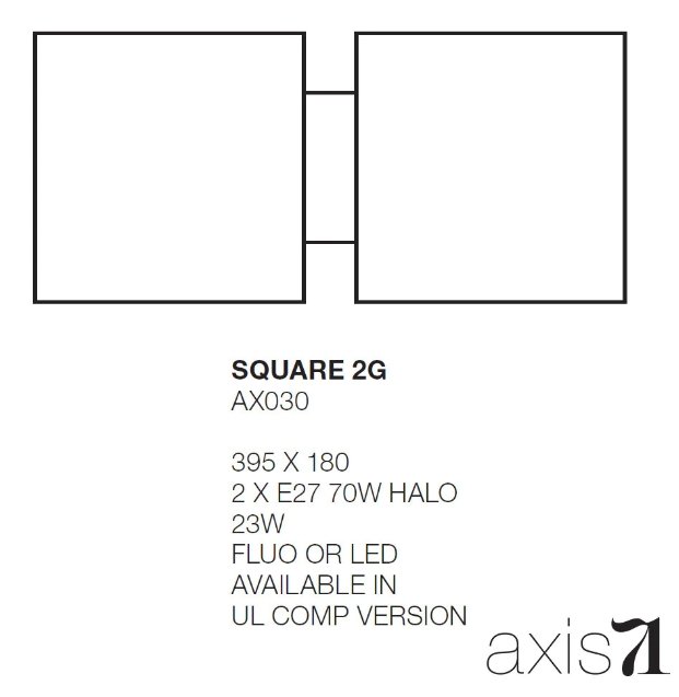 Axis 71 - Square 2g Wandlamp - KOOT