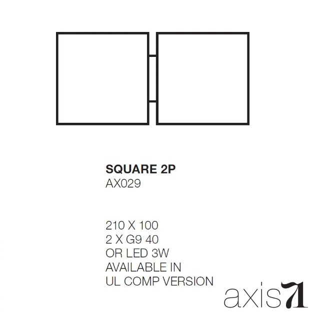 Axis 71 - Square 2p Wandlamp - KOOT