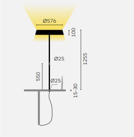 Belux - Koi neo LED tafellamp gemonteerd armatuur universeel-d - KOOT