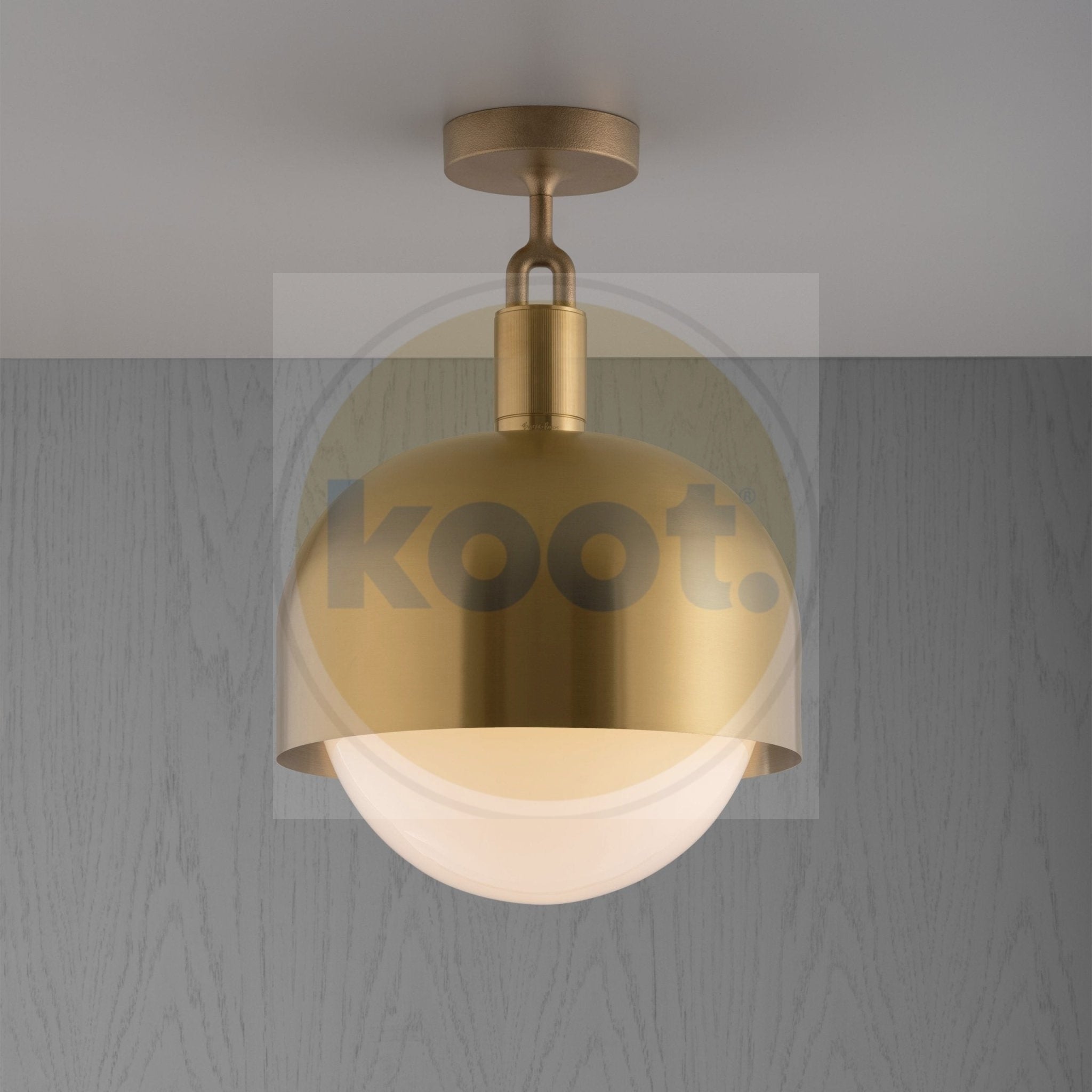 Buster and Punch - Forked Shade Globe Groot Plafondlamp opaal - KOOT