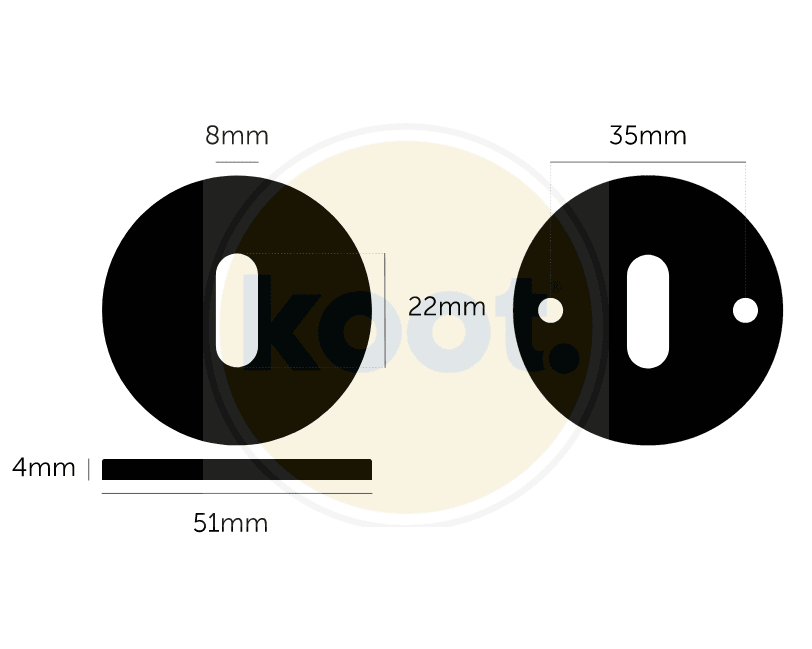 Buster and Punch - Key Escutcheon Plate 35mm - KOOT