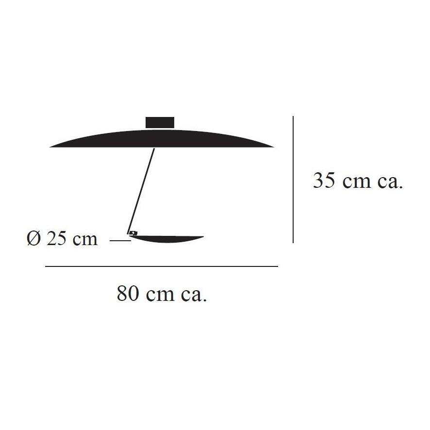 Catellani & Smith - Lederam C180 LED plafondlamp wit base - KOOT
