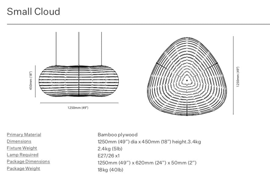 David Trubridge - Cloud Petite Hanglamp - KOOT