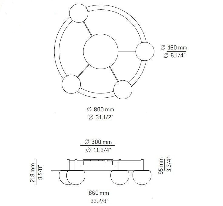 Estiluz - Circ t-3810S plafondlamp - KOOT
