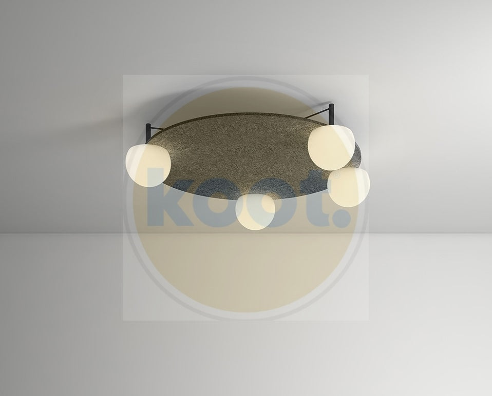 Estiluz - Circ t-3811AS plafondlamp Zwart - KOOT