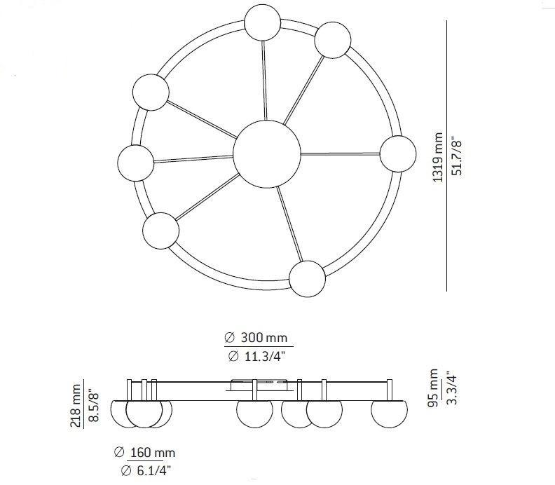 Estiluz - Circ t-3811S plafondlamp - KOOT