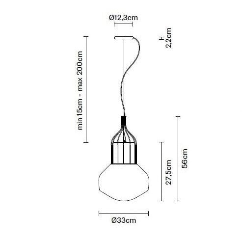 Fabbian - Aérostat F27 33cm hanglamp - KOOT