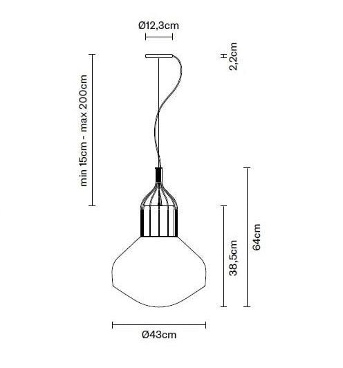 Fabbian - Aérostat F27 43cm hanglamp - KOOT
