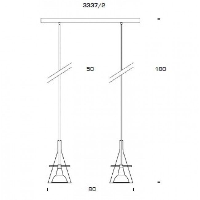 FontanaArte - Flûte Medium Hanglamp transparant chroom - KOOT