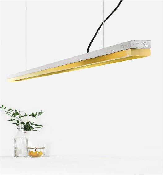 Gant - Concrete & Brass Pendant Light Hanglamp - KOOT