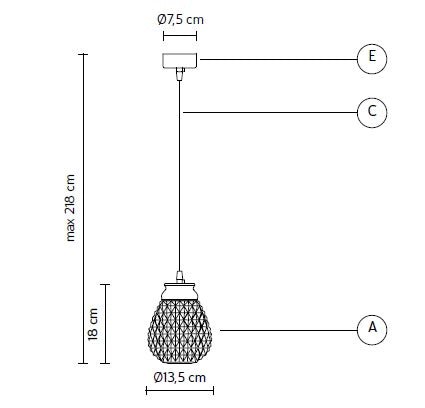 Karman - Ceraunavolta SE135-3 hanglamp - KOOT
