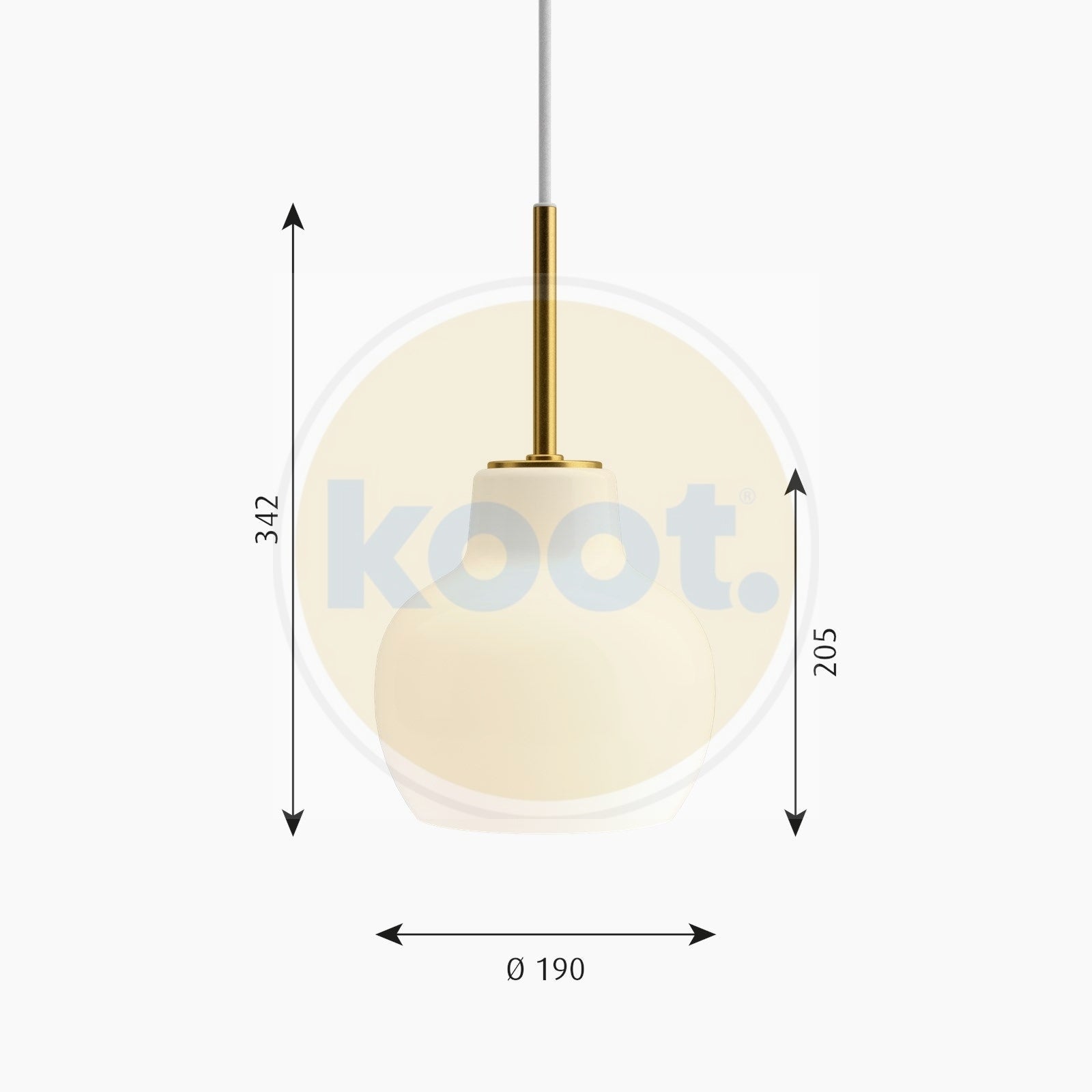 Louis Poulsen - VL Ring Crown 1 Hanglamp Messing - KOOT