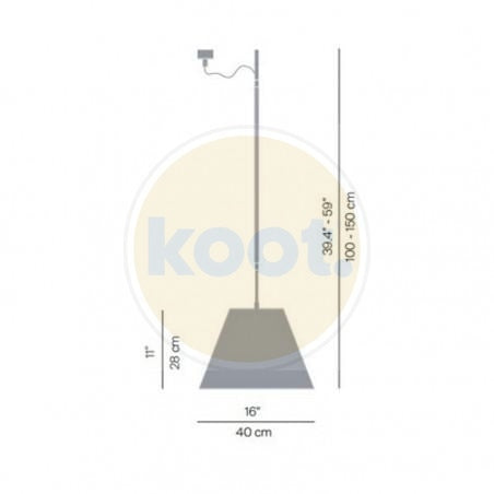 Luceplan - Costanza telescopisch hanglamp alu - KOOT