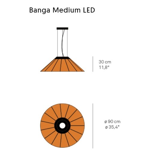 LZF - Banga Medium Led Dimmable 0-10V Hanglamp - KOOT