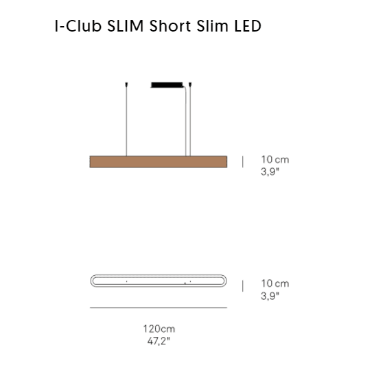 LZF - I-Club Slim Kort Led Dimmable 0-10V Hanglamp - KOOT