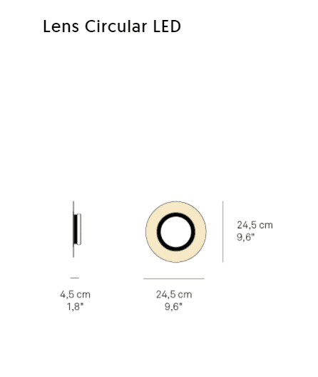 LZF - Lens Circular Wandlamp zwart - KOOT