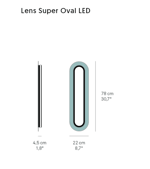 LZF - Lens Super Ovaal Wandlamp goud - KOOT