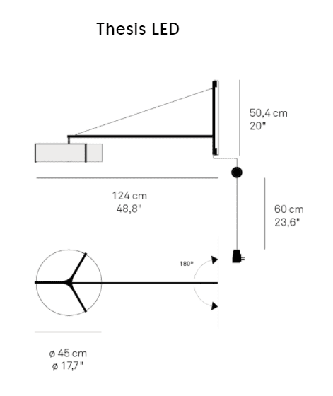 LZF - Thesis Wandlamp nikkel - KOOT