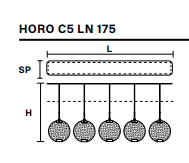 Masiero - Horo C5 LN 175 Hanglamp transparant - KOOT