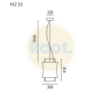 Prandina - Fez S3 hanglamp - KOOT