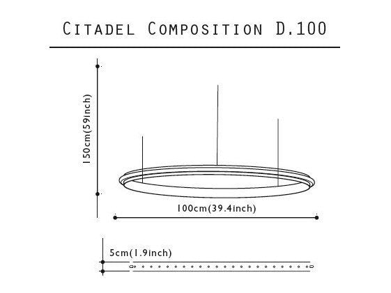 Quasar - Citadel Composition 100 led Hanglamp - KOOT