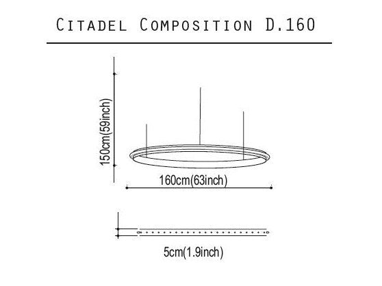 Quasar - Citadel Composition 160 led Hanglamp - KOOT