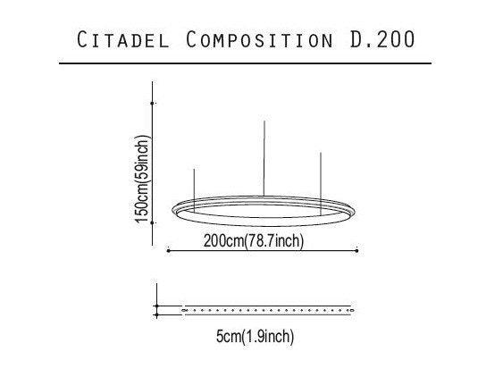 Quasar - Citadel Composition 200 led Hanglamp - KOOT