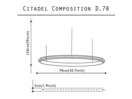 Quasar - Citadel Composition 78 led Hanglamp - KOOT