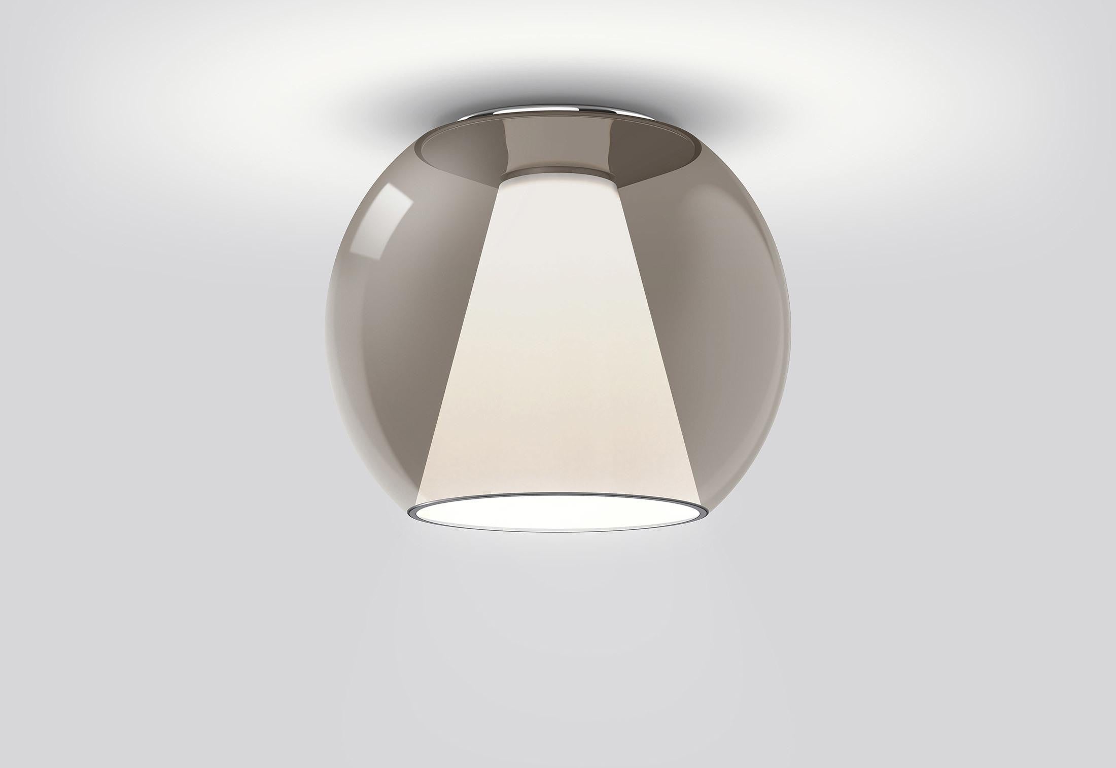 Serien - DRAFT Ceiling M with reflector plafondlamp glas blauw - KOOT