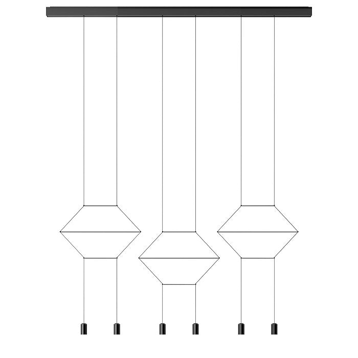 Vibia - Wireflow Lineal 0325 hanglamp Zwart - KOOT